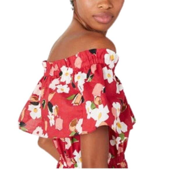 Kate Spade | Red Botanical Garden Jumpsuit w/ Pockets *OUT OF STOCK* | X-Small - Picture 2 of 13